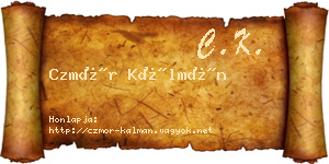 Czmór Kálmán névjegykártya