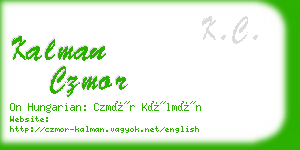 kalman czmor business card